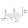 WENKO 179371100 Shower Seat, White, 35 x 19 x 36 view 4