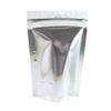 QQ Studio 100 Shiny Colored Aluminum Mylar Foil Clear Window Reclosable QuickQlick Stand-Up Bags (7" x 10", Silver) view 2