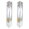 QQ Studio 100 Shiny Colored Aluminum Mylar Foil Clear Window Reclosable QuickQlick Stand-Up Bags (7" x 10", Silver) view 4