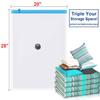 Yawped 30 Pack Large 20"X28" Zip and Lock Big Storage Bag Zipper Resealable Plastic Bags Strong 3 Mil Thickness view 2