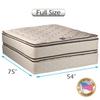 Dream Solutions USA Coil Comfort PillowTop (Eurotop) Mattress Set with Mattress Cover Protector Included - Two-Sided, Innerspring Coil, Fully Assembled, Orthopedic, Longlasting (Full 54"x75"x11") view 2