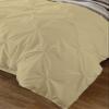Amuze Bedding Stylish Pinch Pleated 5 PCs Duvet Cover and Pillow Shams Decorative Set (Taupe, Full/Queen) Luxurious 100% Egyptian Cotton 400 Thread Count view 2