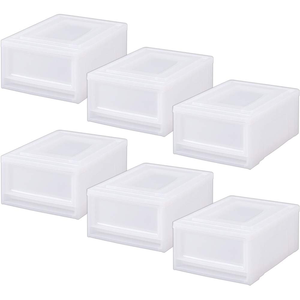 Iris Ohyama MBC-S Storage Case, Natural, Small, Walk-in Closet, Set of 6