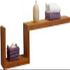 AquaTeak Manada Contemporary Teak Floating Wall Shelf view 4