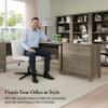 Bush Furniture Somerset 5 Shelf Bookcase in Ash Gray, Tall Bookshelf, Large Book Shelf for Living Room, Home Office, or Entryway view 4