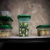 Cambro Food Storage Container with Lid (Microwave Safe and BPA-Free) - 2 Pack - Classic Series Square with Green Lid - 4 QT (Quart) - Commercial Grade for Food Prep (Translucent) view 3