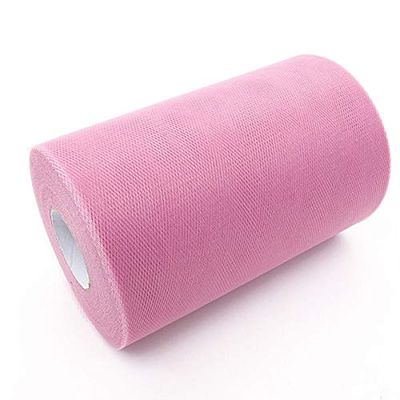 ShineBear Multi Color Decorations Tulle Roll Spool 6inch x100yd Tutu Wedding Craft Party Tutu Bow Craft Vivid Tulle Roll Spool DIY Gift - (Color: Pink Purple)