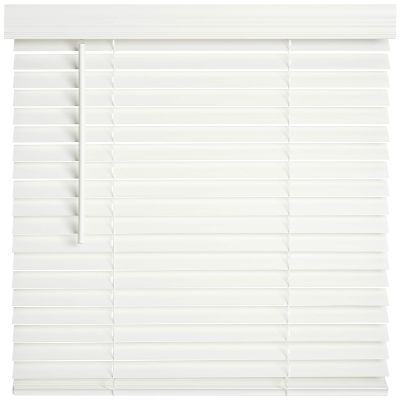 Lotus & Windoware 2" Cordless 15" x 64" Faux Wood Blinds, White