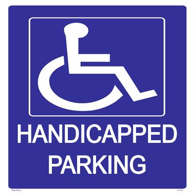 Handicap Parking Sign Parking Lot Reserved for The Handicapped, UV Color & Protection to Last Longer, Rust-Free Heavy Duty Metal 18"x12" 0.063"