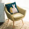 Aiesther Rabbit and Easter Egg Outer Space Planet Throw Pillow Cover Satin Fabric Home Decorative Pillow Case Cushion Cover for Home Bed Couch Sofa 24 x 24 Inch 60 x 60 cm view 2