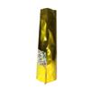 QQ Studio 100 Shiny Colored Aluminum Mylar Foil Clear Window Reclosable QuickQlick Stand-Up Bags (4.7" x 8", Gold) view 3