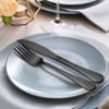 Black Flatware Silverware Set, LIANYU 40-Piece Stainless Steel Cutlery Set for 8, Restaurant Party Tableware Eating Utensils, Mirror Finish, Dishwasher Safe view 3