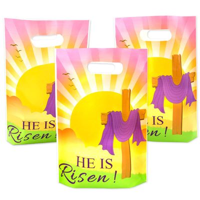 ceiba tree Religious Goody Bags Easter Treat Bag with Handles for Kids Easter Egg Hunting Game VBS Gift Packaging