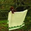 Aran Woolen Mills Irish Merino Wool Throw Blanket, Shamrock Design, Natural, 42 x 60 Inches view 4