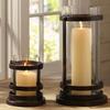 GoLucky Glass Candle Holders - Cylinder Open Ended Glass Hurricane Candle Holder Open Diameter 7" Height 12" view 3