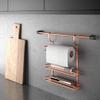 Metaltex City Roll Holder 3 Levels 35 x 8 x 38 cm Copper view 2