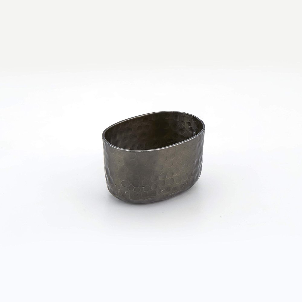 American Metalcraft ASPB Hammered Aluminum Sugar Packet Holder, Black, 6-Ounces