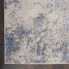 Nourison Sleek Textures Abstract Blue/Ivory/Grey 2'2" x 7'6" Area Rug, Easy Cleaning, Non Shedding, Bed Room, Living Room, Dining Room, Kitchen (2x8) view 4