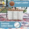 CleverMade Snapbasket LUXE Collapsible Tote - Geometric Taupe 1 Pack 30L / 8 Gal - Reusable Grocery Collapsible Storage Shopping Organizer view 4