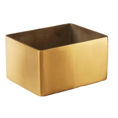 American Metalcraft GSPH4 Rectangular Gold Sugar Packet Holder, Satin Finish, 2-3/4 inches L Square