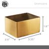 American Metalcraft GSPH4 Rectangular Gold Sugar Packet Holder, Satin Finish, 2-3/4 inches L Square view 4
