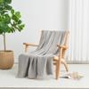 100% Cotton Light Grey Blanket King Size for Bed - Breathable and Soft, Waffle Weave for Summer Spring, 102x90 Inches view 3