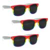 Beistle Rainbow Glasses 3 Pack, Rainbow Stripe Plastic Frames with White Legs, Dark Lenses, Decorative Eyewear for Events, Celebrations & Themed Parties, One Size Fits Most Adults view 1