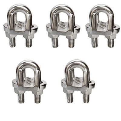Prolinemax Heavy Duty Wire Rope Clips Cable Clamp Rig Boat 5 Pc 3/16" Marine SS 316