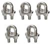 Prolinemax Heavy Duty Wire Rope Clips Cable Clamp Rig Boat 5 Pc 3/16" Marine SS 316 view 1