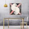 INVIN ART Framed Canvas Giclee Print The Swan, No. 21, Group IX/SUW by Hilma Af Klint Wall Art Abstract Geometry Artwork for Living Room Home Office Decorations(Wood Color Slim Frame,24"x24") view 2