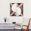 INVIN ART Framed Canvas Giclee Print The Swan, No. 21, Group IX/SUW by Hilma Af Klint Wall Art Abstract Geometry Artwork for Living Room Home Office Decorations(Wood Color Slim Frame,24"x24") view 3