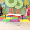 EMMA + OLIVER Adjustable Kids Activity Table for Home Use, Height-Adjustable Classroom Table for Kids, 23.625" W x 47.25" D x 14.5-23.5" H, Red view 3