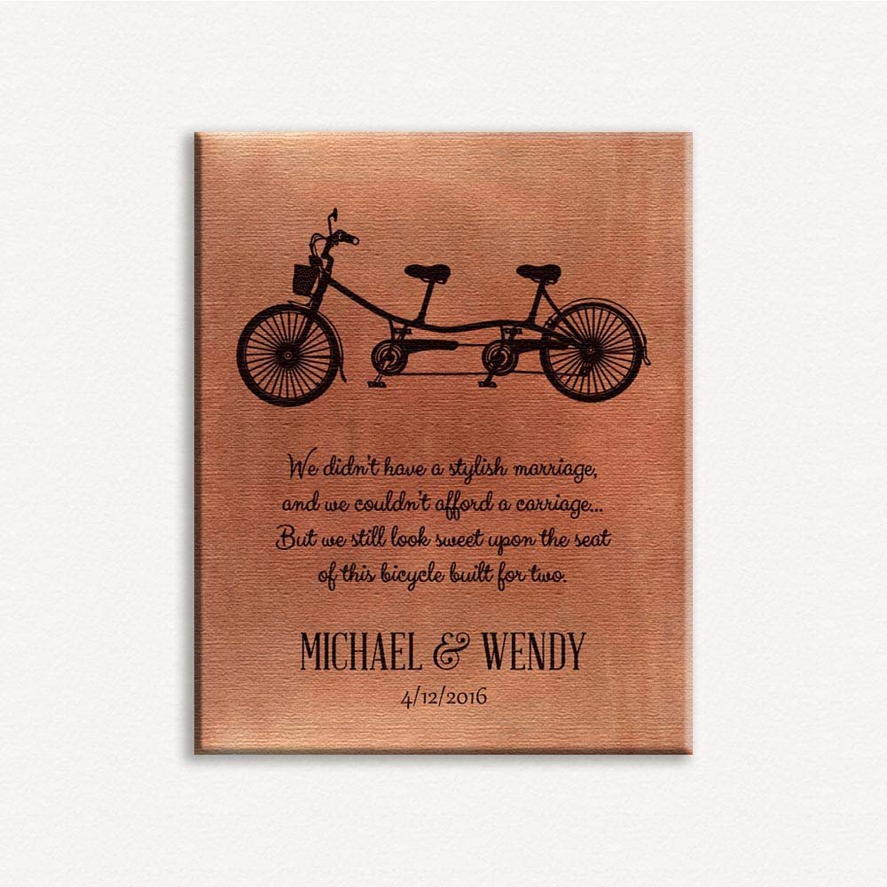 16x20 Custom Canvas Best Gift for Coupes, Handmade, Personalized Art Piece, A Bicycle, Two Seats & A Warm Message Will Melt Her Heart, 1007