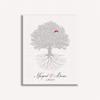 16x20 Custom Canvas Wedding, A Rooted Family Tree with 2 Birds, Personalized Gift with Names & Date of Wedding Appear Below Tree, 1048 view 1