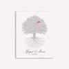 16x20 Custom Canvas Wedding, A Rooted Family Tree with 2 Birds, Personalized Gift with Names & Date of Wedding Appear Below Tree, 1048 view 2