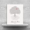16x20 Custom Canvas Wedding, A Rooted Family Tree with 2 Birds, Personalized Gift with Names & Date of Wedding Appear Below Tree, 1048 view 3