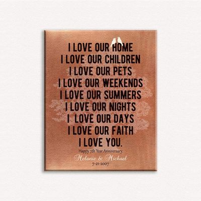 16x20 Custom Canvas 7 Year Anniversary Personalized Gift, Love Message Printed Over The Family Tree, A Handcrafted Gift Best for Anniversary Celebration, 1072