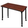 Regency Kee 48 x 30 in. Height Adjustable Mobile Classroom Activity Table- Cherry view 3