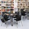 Regency Kee Height Adjustable Mobile Square Classroom Table, 30", Grey view 2