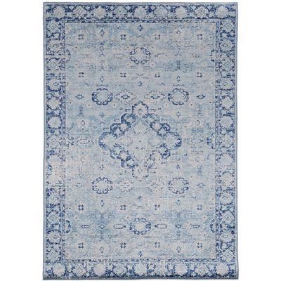 Linon Emerald Canton Blue/Ivory 3'3" X 5'