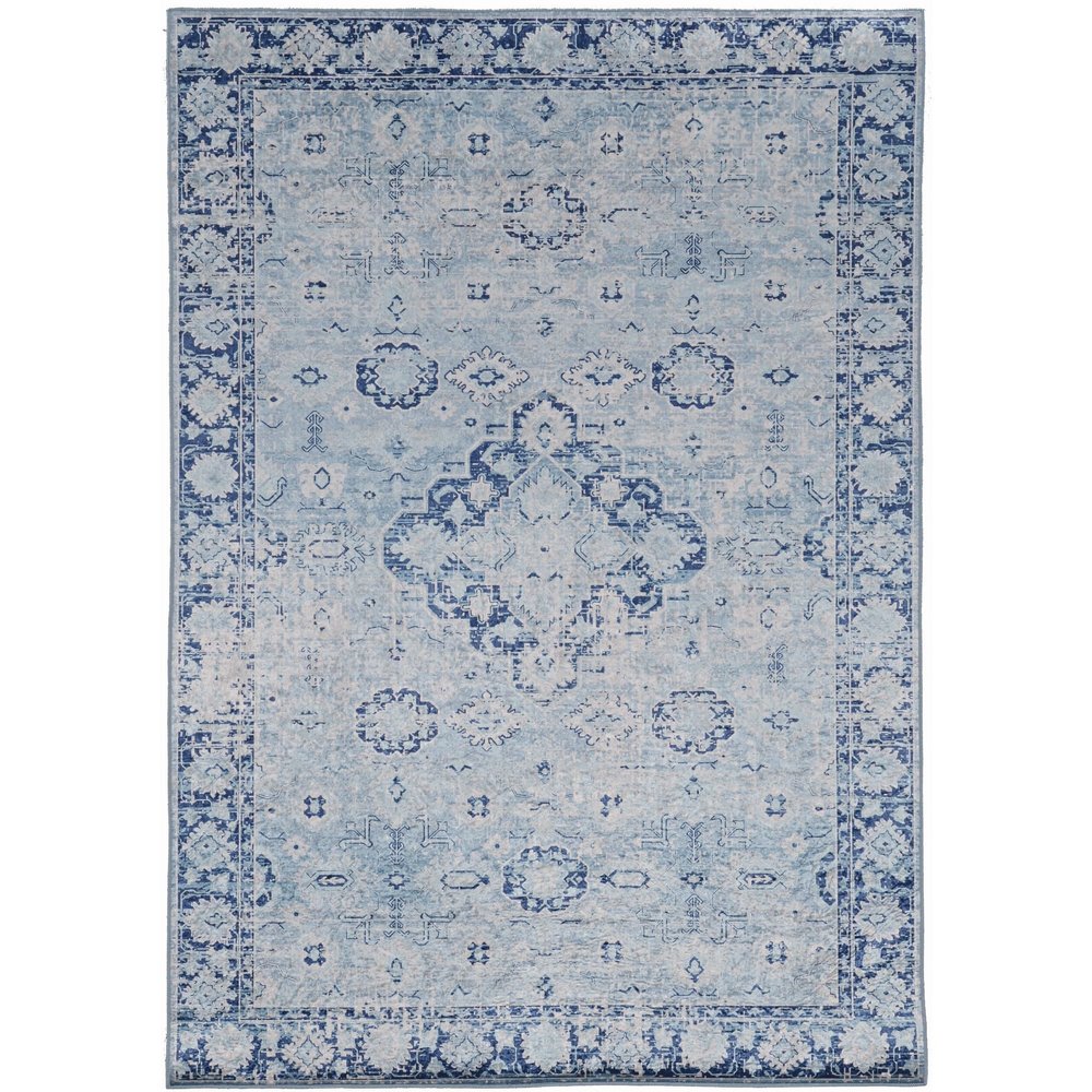 Linon Emerald Canton Blue/Ivory 3'3" X 5'
