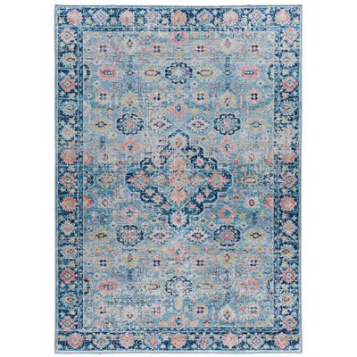 Linon Emerald Augusta Blue/Ivory 3'3" X 5'