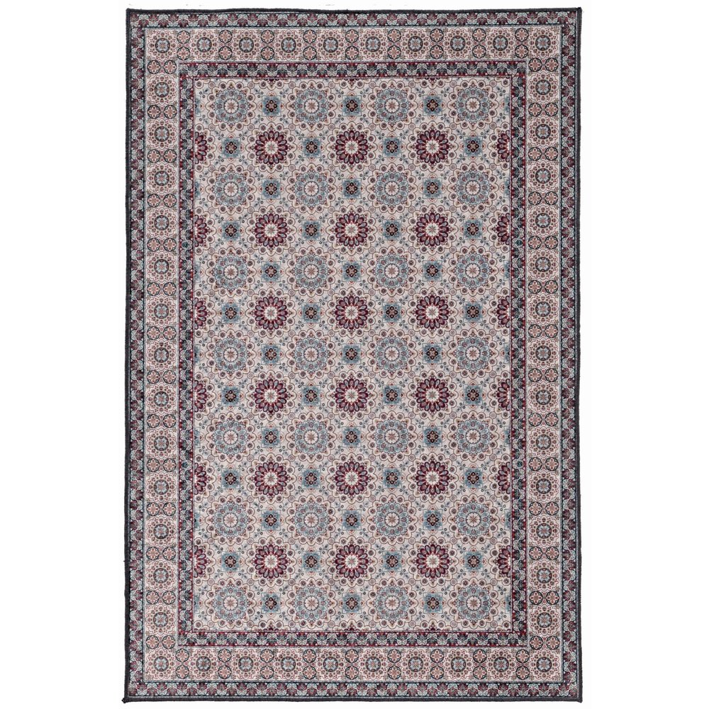 Linon Emerald Charlotte Ivory/Raspberry 3'3" X 5'