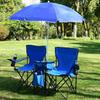 AK Energy Blue Foldable Picnic Beach Camping Double Chair Table Cooler Fishing Fold Up Removable Umbrella Sun Shade view 2