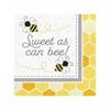Creative Converting 339889 Bumblebee Baby Sweet As Can Be Napkins, 6.5", Multi-color view 1
