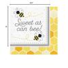 Creative Converting 339889 Bumblebee Baby Sweet As Can Be Napkins, 6.5", Multi-color view 2