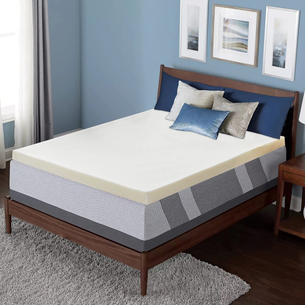 Continental Mattress 1-inch Mattress Topper for Back Pain Relief | Comfortable Bed Toppers for Mattresses with Orthopedic Benefits, Provides Accurate Balance Support for Body, king, White