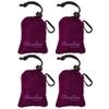 ChicoBag Original Compact Reusable Grocery Bag w/Attached Pouch and Carabiner Clip | Perfect for Shopping, Travel, Organization | Eco-Conscious Packable Tote | Boysenberry (Pack of 4) view 1
