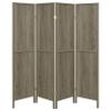 Coaster Home Furnishings - Deepika - Wood Construction - 70-Inch 4-Panel Room Divider Folding Screen with Metal Hardware, and Freestanding Frame - Living Room & Bedroom - Gray Driftwood - 961415 view 4