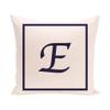 16x16 E Monogram Throw Pillow Letter E Printed Sofa Cushion Monogrammed E Decorative Pillow Alphabet Quotes Saying Bed Couch Indoor/Outdoor Casual Style Best Gift Soft Plush Polyester, Off White Blue view 1
